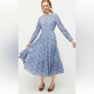 J. Crew Liberty London tiered midi dress June’s Meadow